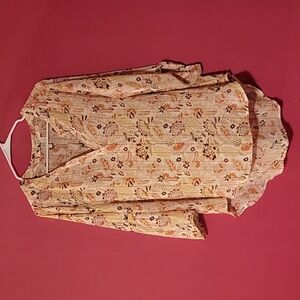 Cato Paisley Long Sleeve Shirt sz L